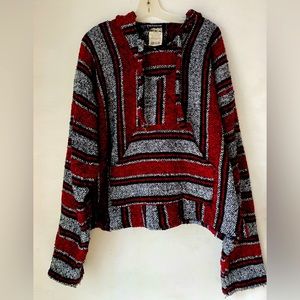 Made in Mexico Hoodie Style Pancho - So Cozy! S M
